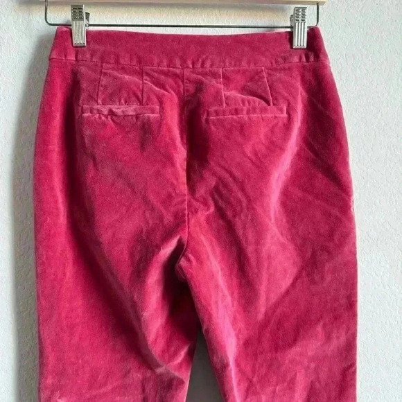 Boden Velvet Pants Women’s US 4L Pink Bright‎ Luxe Straight Leg Barbiecore - Picture 6 of 12